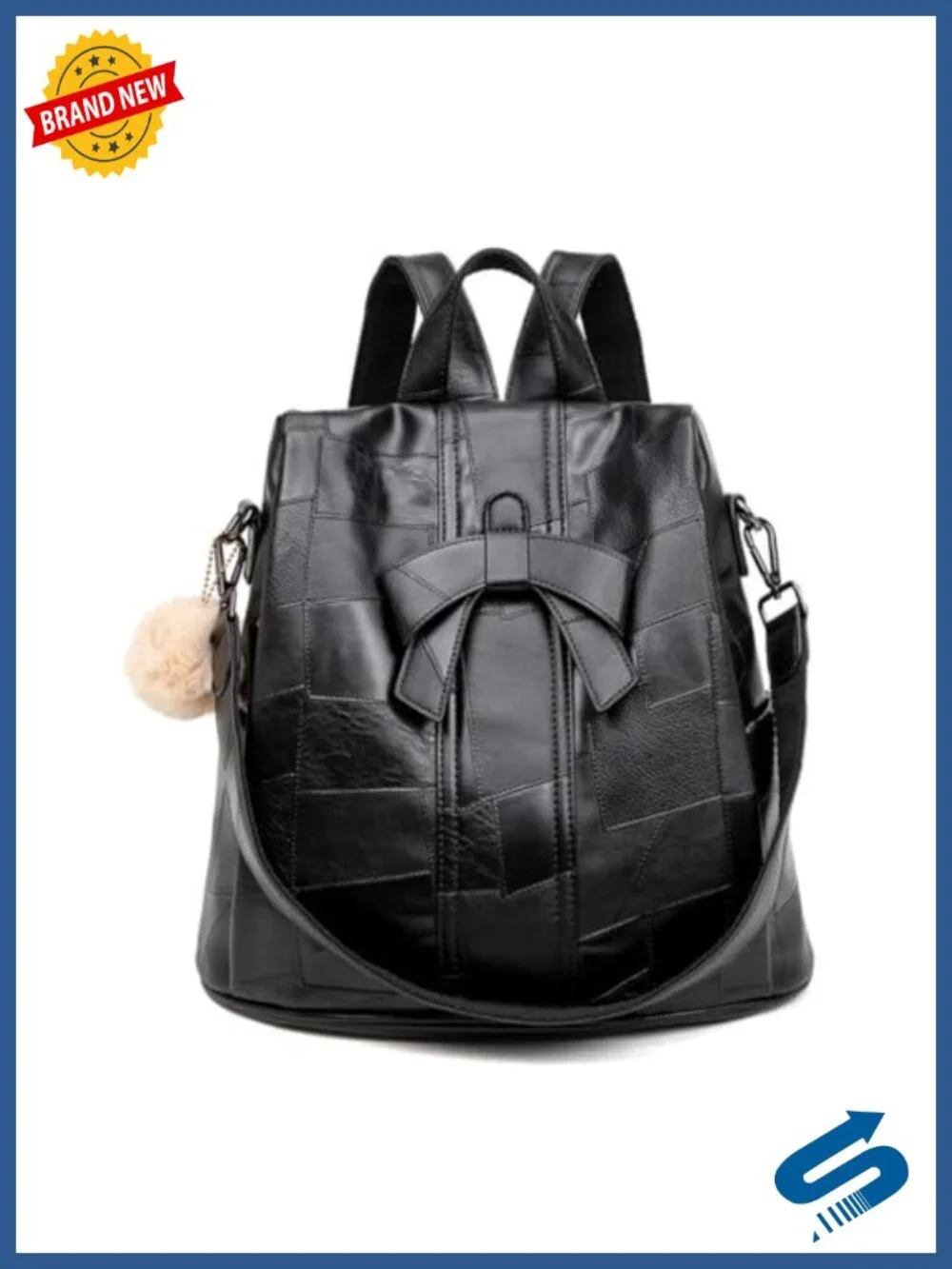 PU Leather Anti-theft Backpack Purse for Women Daypack Travel Shoulder Bag
